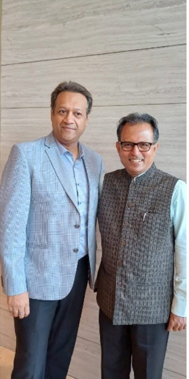 Samrendra Tibarewalla with Nilesh Shah, MD of Kotak Mahindra Asset Management